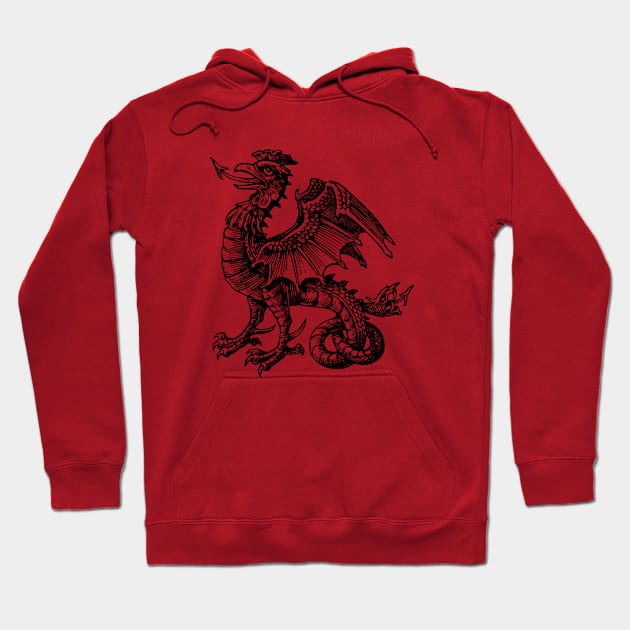 Heraldic Cockatrice Hoodie by Vintage Boutique